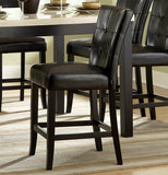 Homelegance Archstone 7 Piece Counter Height Dining Room Set w/ Black Chairs