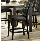 Homelegance Archstone 5 Piece Counter Height Dining Room Set w/ Black Chairs