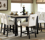 Homelegance Archstone 7 Piece Counter Height Dining Room Set w/ White Chairs