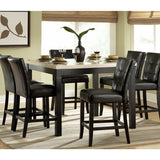 Homelegance Archstone 5 Piece Counter Height Dining Room Set w/ White Chairs