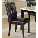 Homelegance Archstone 5 Piece 48 Inch Dining Room Set w/ Black Chairs