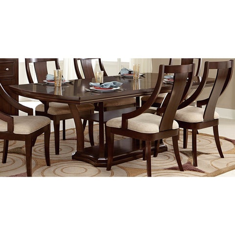 Homelegance Aubriella Dining Table In Rich Brown Cherry
