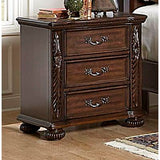 Homelegance Augustine Court Night Stand In Brown Cherry