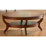 Homelegance Avalon Oval Cocktail Table in Cherry