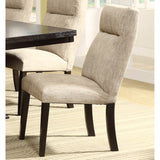 Homelegance Avery Chenille Fabric Side Chair in Espresso