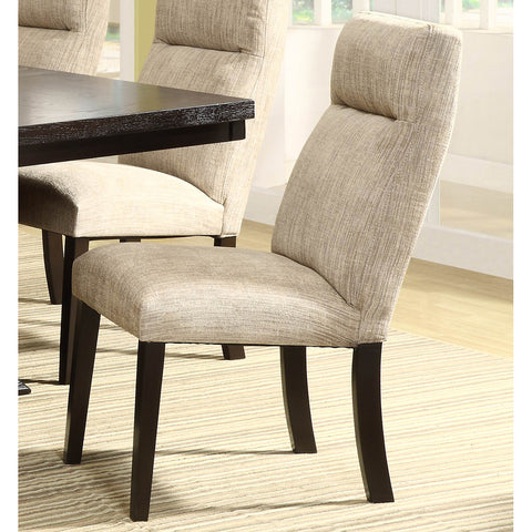 Homelegance Avery Chenille Fabric Side Chair in Espresso