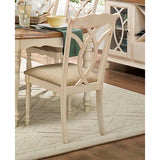 Homelegance Azalea Fabric Side Chair In Natural Fabric Antique White