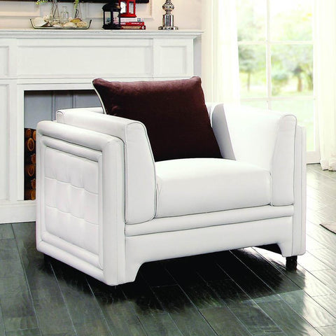 Homelegance Azure Upholstered Chair in Off-White AireHyde