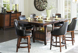 Homelegance Bayshore 7 Piece Counter Height Table Set w/ Storage Base