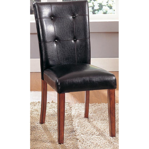 Homelegance Belvedere Side Chair in Dark Brown Bi-Cast Vinyl