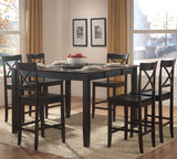 Homelegance Billings 5 Piece Counter Dining Room Set in Black