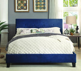 Homelegance Brice Upholstered Platform Bed in Blue