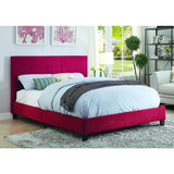 Homelegance Brice Upholstered Platform Bed in Red