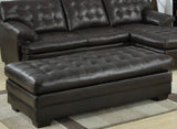 Homelegance Brooks 3 Piece Sectional Sofa in Rich Dark Brown Leather