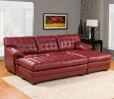 Homelegance Brooks Ottoman in Red Leather