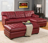 Homelegance Brooks Sectional in Red Leather