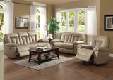Homelegance Cade 3 Piece Living Room Set in Taupe Leather