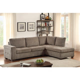 Homelegance Calby Lane 2Pc Set: Sectional In Grey Chenille