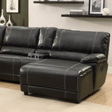 Homelegance Cale Reclining Sectional in Black Leather