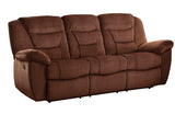 Homelegance Cardwell Three Piece Sofa Set In Chocolate Fabric