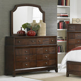 Homelegance Carrie Ann Arched Mirror in Warm Cherry