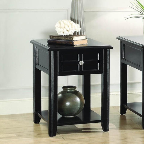 Homelegance Carrier Chairside Table w/Functional Drawer in Espresso