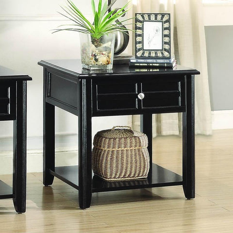 Homelegance Carrier End Table w/Functional Drawer in Espresso