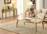 Homelegance Chambord End Table In Antique Gold