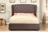 Homelegance Chardon Bed In Dark Grey Polyester