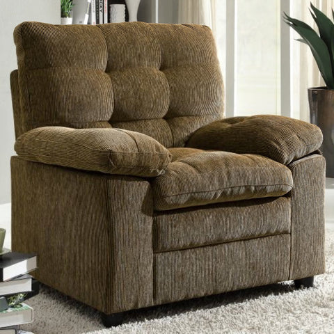 Homelegance Charley Arm Chair in Golden Brown Chenille