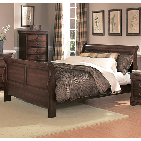 Homelegance Chateau Brown Panel Bed in Warm Cherry