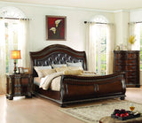 Homelegance Chaumont Sleigh Bed in Burnished Brown