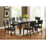 Homelegance Clarity 5 Piece Glass Top Dining Room Set in Espresso
