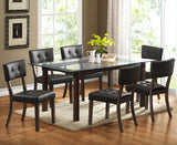 Homelegance Clarity 5 Piece Glass Top Dining Room Set in Espresso
