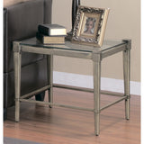 Homelegance Comfort Living Glass End Table w/ Metal Legs