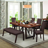 Homelegance Compson Side Chair in Chocolate Brown Fabric