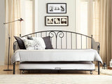 Homelegance Courtney Metal Daybed With Trundle In Black