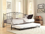 Homelegance Courtney Metal Daybed With Trundle In Black