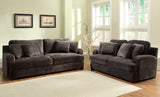 Homelegance Craine Upholstered Sofa in Grey Microfiber