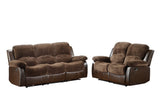 Homelegance Cranley Double Reclining Sofa in Brown Microfiber