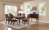 Homelegance Creswell 7 Piece Dining Room Set in Rich Cherry