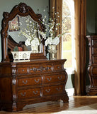 Homelegance Cromwell 7 Drawer Dresser w/ Mirror in Warm Cherry