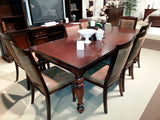 Homelegance Cumberland Dining Table With 18" Leaf In Rich Medium Brown