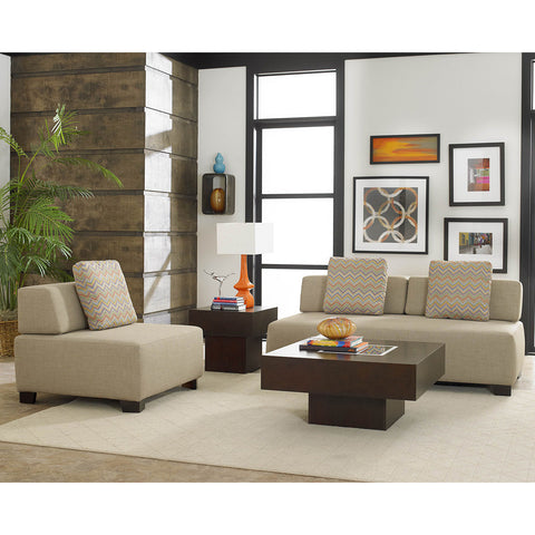 Homelegance Darby 2 Piece Living Room Set in Oatmeal Fabric