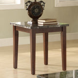 Homelegance Decatur Rectangular End Table w/ Marble Top