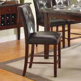 Homelegance Decatur Tufted Counter Height Chair in Dark Brown