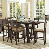 Homelegance Denton Mills Counter Height Table w/ Two End Leaves in Warm Brown