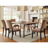 Homelegance Derry 7 Piece Dining Room Set w/ Wrought Iron Base