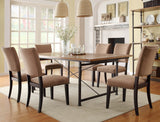 Homelegance Derry 7 Piece Dining Room Set w/ Wrought Iron Base