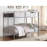 Homelegance Dex Full/Full Metal Folding Bunk bed In Black Panels / Grey